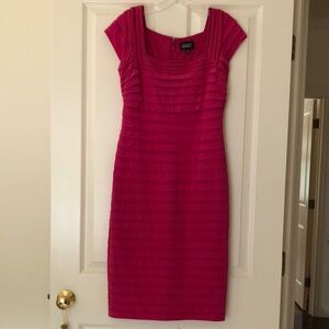 Adrianna Papell pink size 6 layered dress